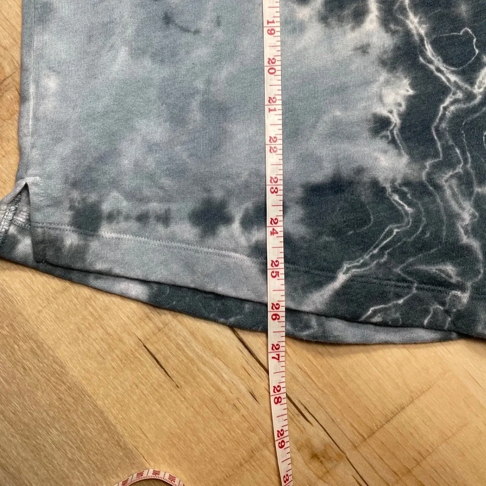 Victoria's Secret PINK Tie Dye Crewneck Sweatshirt Grey White Oversized Medium - Picture 5 of 6